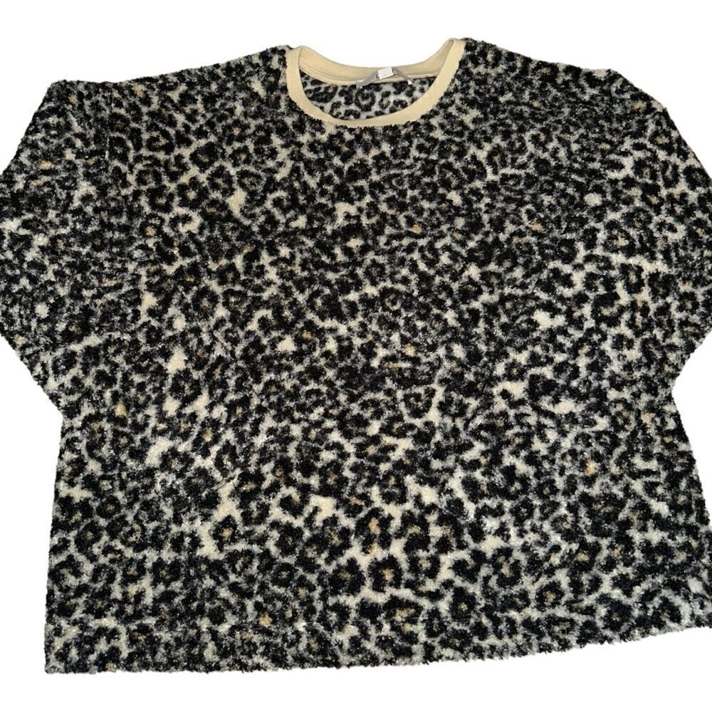 Loft Chettah Print Pullover M